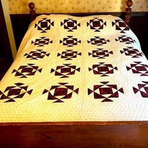 Vintage Circa 1890’s “Flying Geese” quilt.